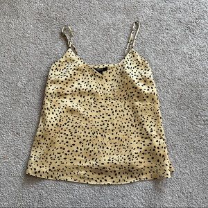 Gold and Black Silk Tank Top